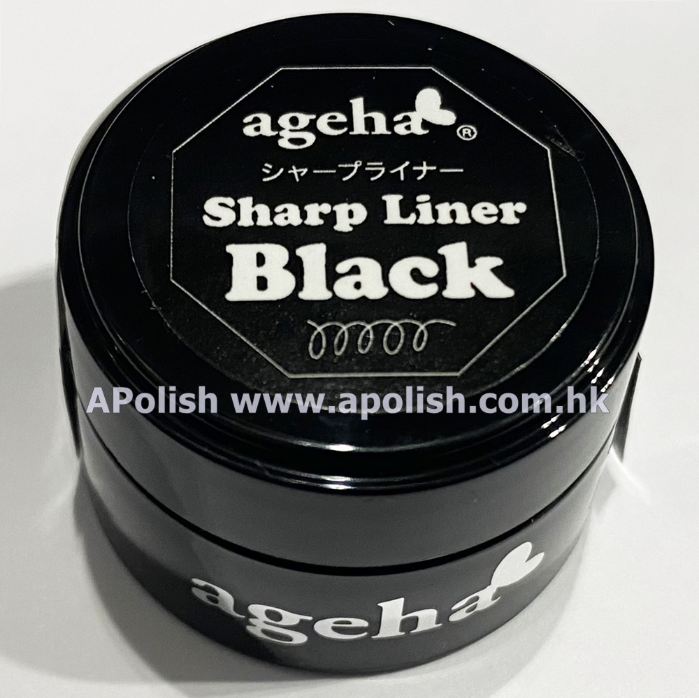 AGEHA SHARP LINER BLACK 彩繪凝膠-黑 拉線Gel 黑色